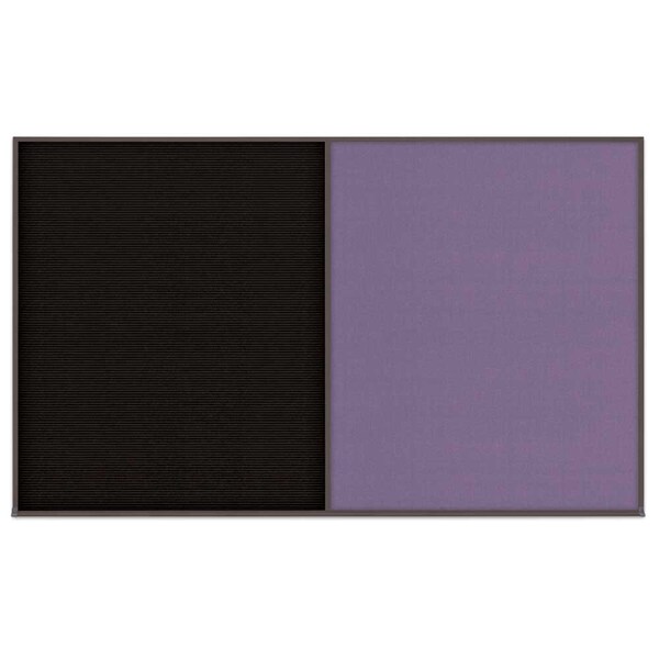 Triple Door Radius Corkboard, 72"x36", Hea, UV7015RC-SATIN-PEARL